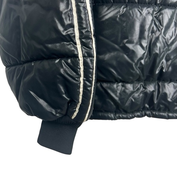 SWINGSTER Vintage Black Puffer Racing Jacket Zip Size XL Case International - Picture 5 of 7